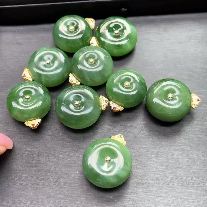 【老郑家】18K金和田玉挂件 多样性发一件不带链 1719