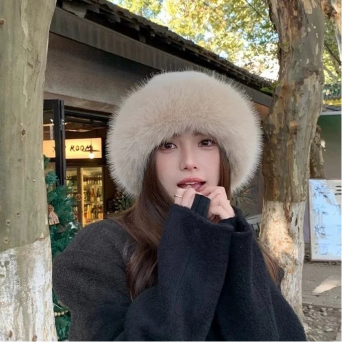 新蒙古街头风秋冬保暖大檐渔夫帽日韩大衣百搭网红帽子女