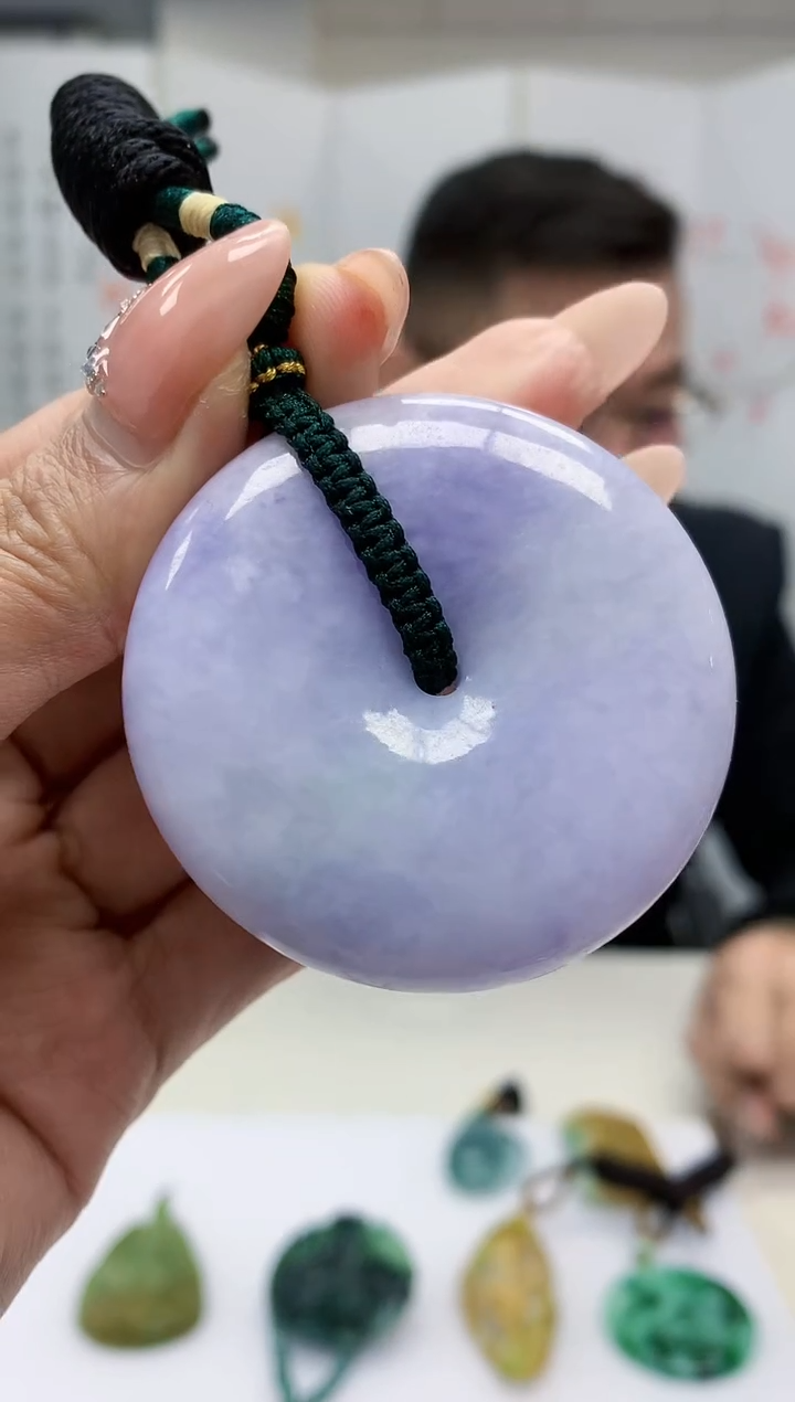 【闪购商品】定制翡翠未镶嵌5152MM-毛货挂件46