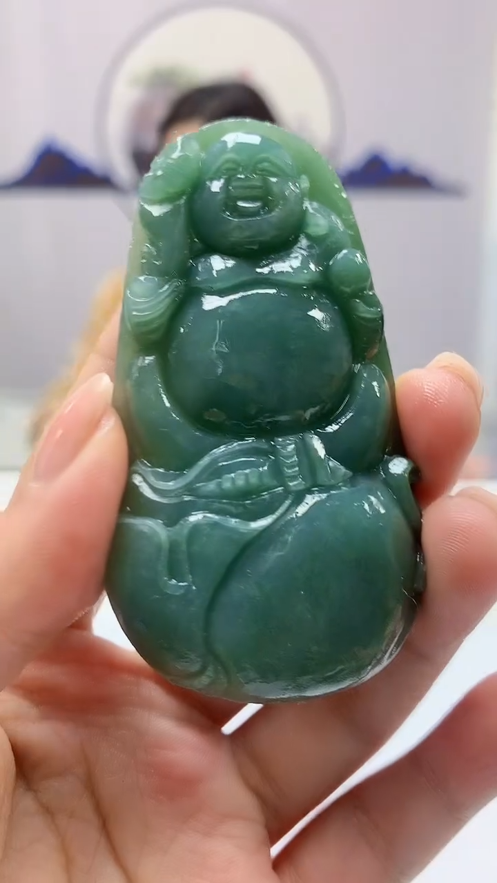 【闪购商品】定制翡翠未镶嵌4829ms-毛货挂件佛135