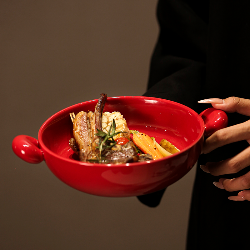 双耳甜品盘法式简约实用