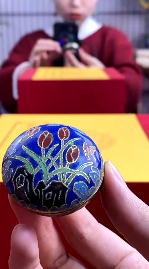 【闪购商品】非遗技艺 景泰蓝圆粉盒