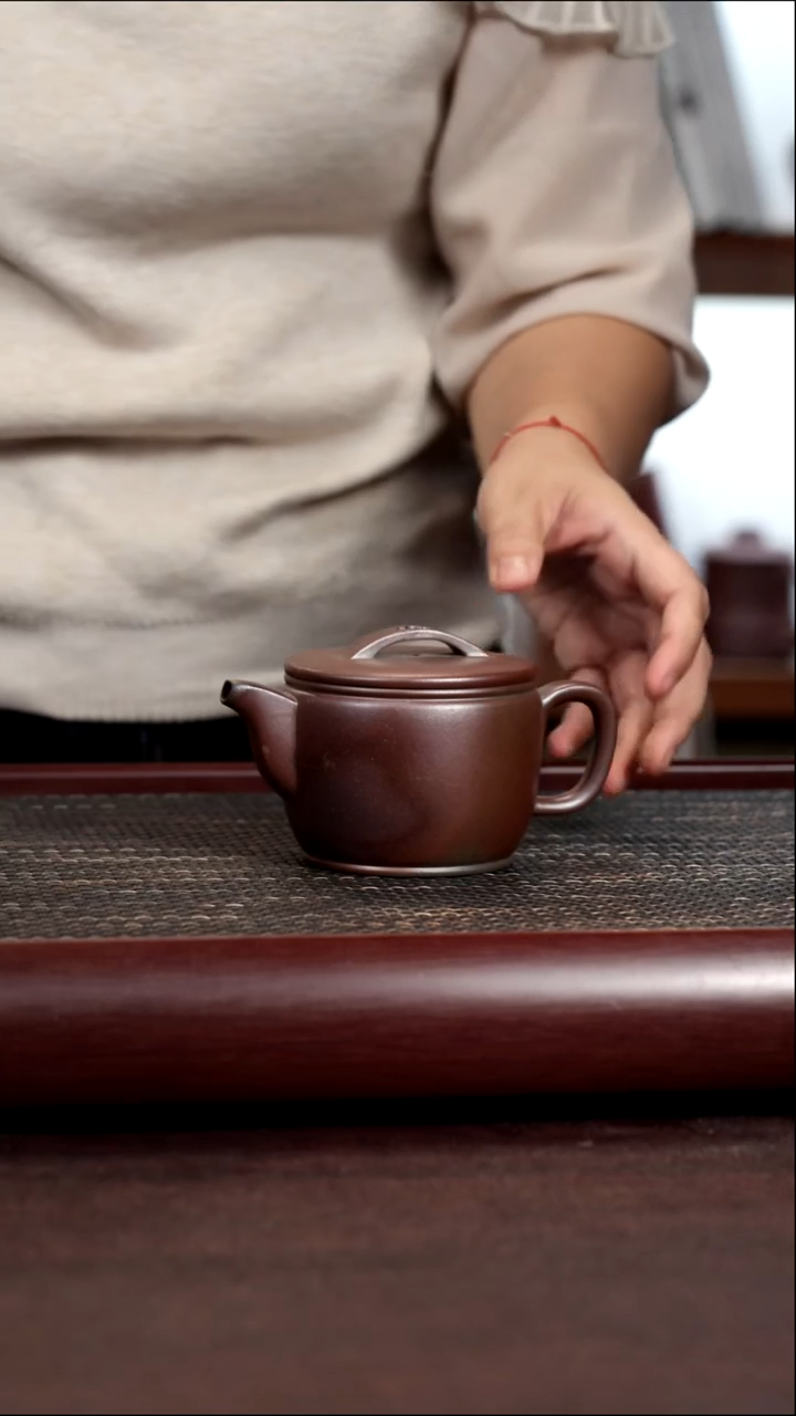 茶杯紫砂尾单柴烧汉瓦壶