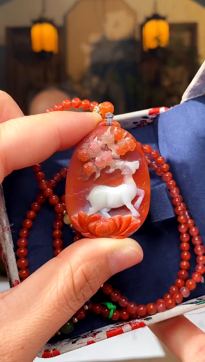 【闪购商品】南红玛瑙颈饰未镶嵌E623