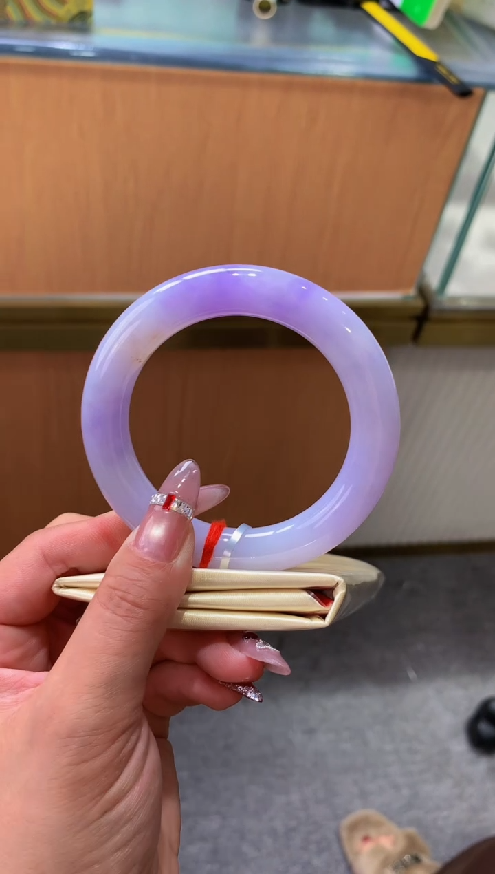 未镶嵌手镯翡翠-F84-圆条56.3