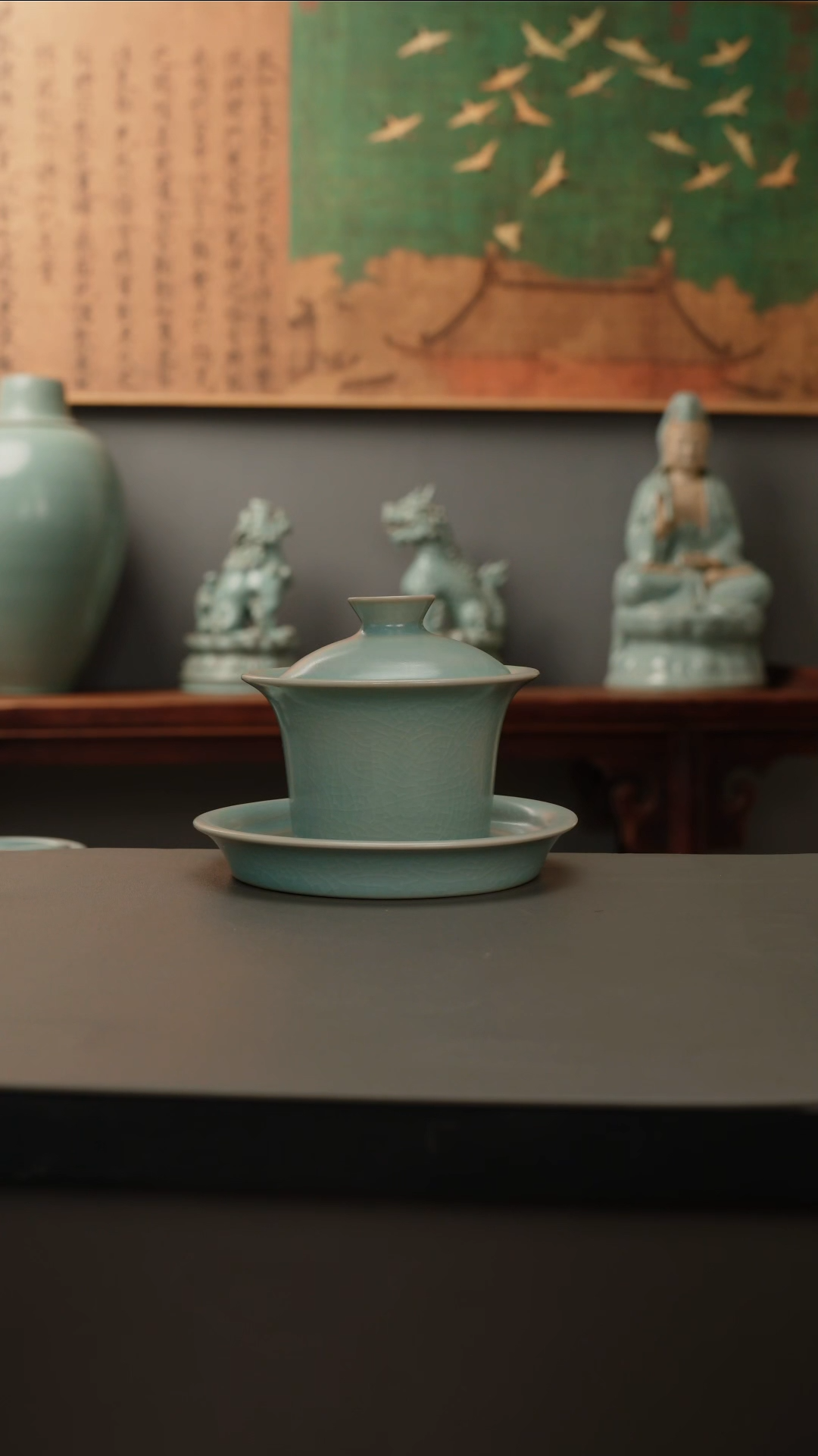 【闪购商品】杯仿古釉原矿  天坛三才