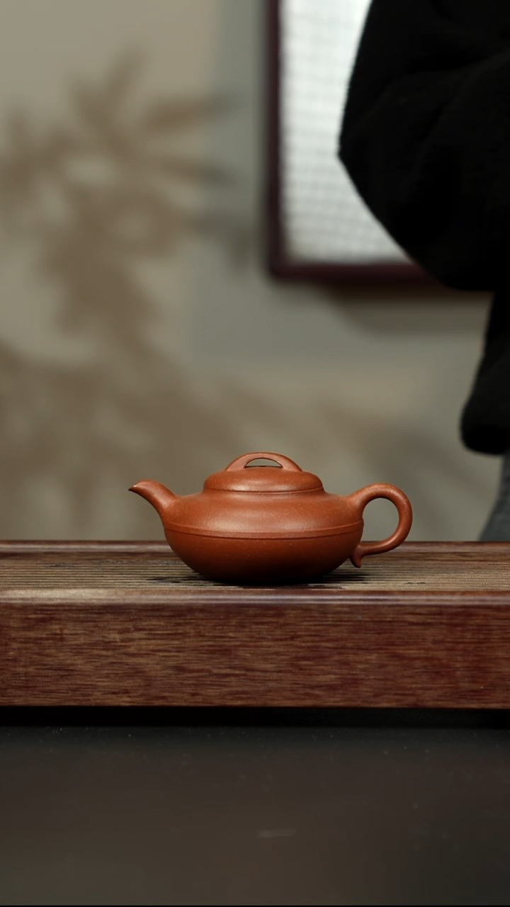 紫砂茶壶超矿标红降坡 线圆