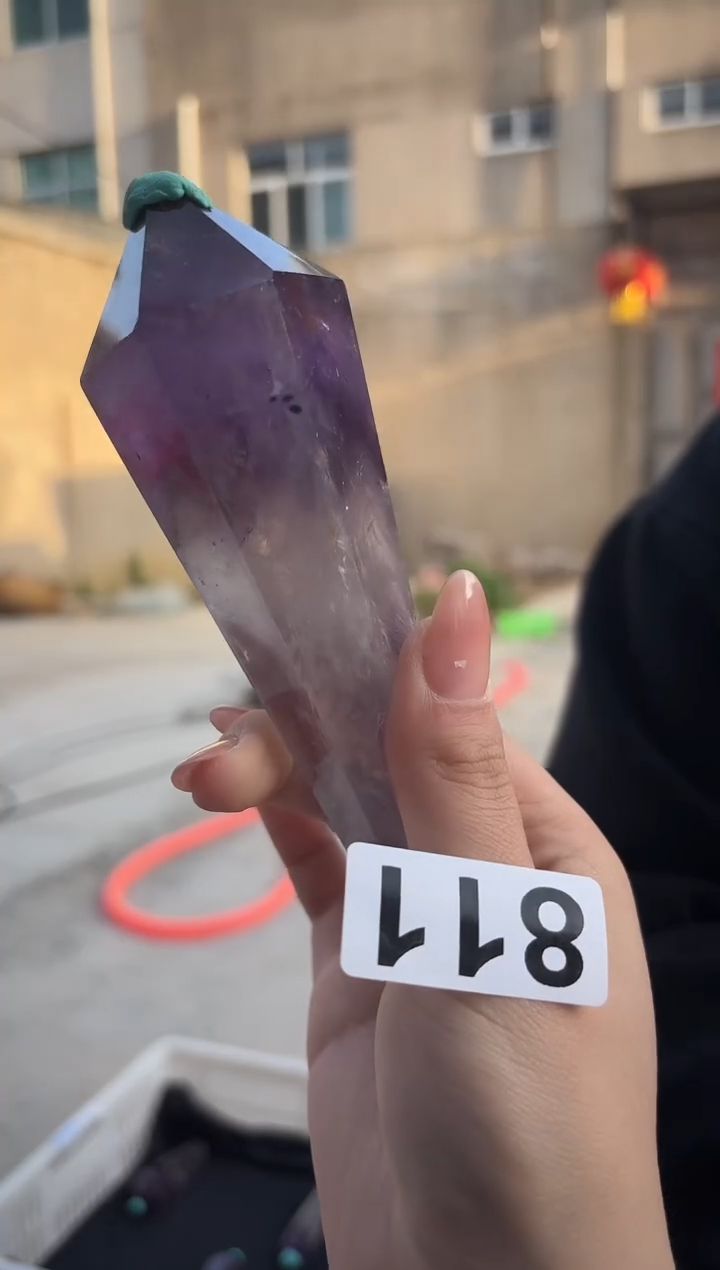 摆件未镶嵌水晶紫水晶权杖 811