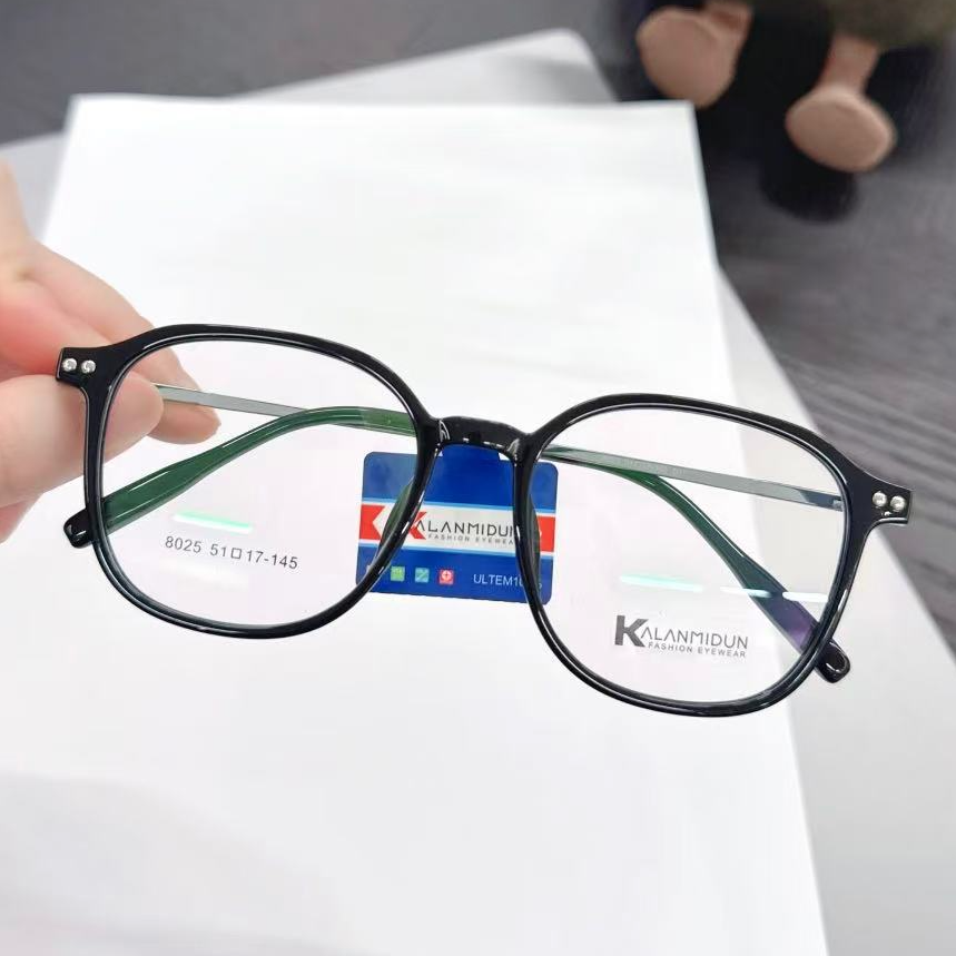 【工厂直销】-韩版时尚眼镜-网红轻奢大框近视眼镜散光变色镜8025