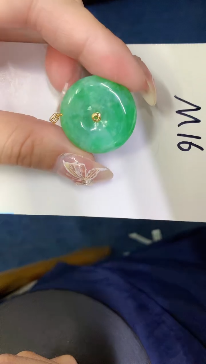 【闪购商品】翡翠颈饰18K金镶嵌00000000000