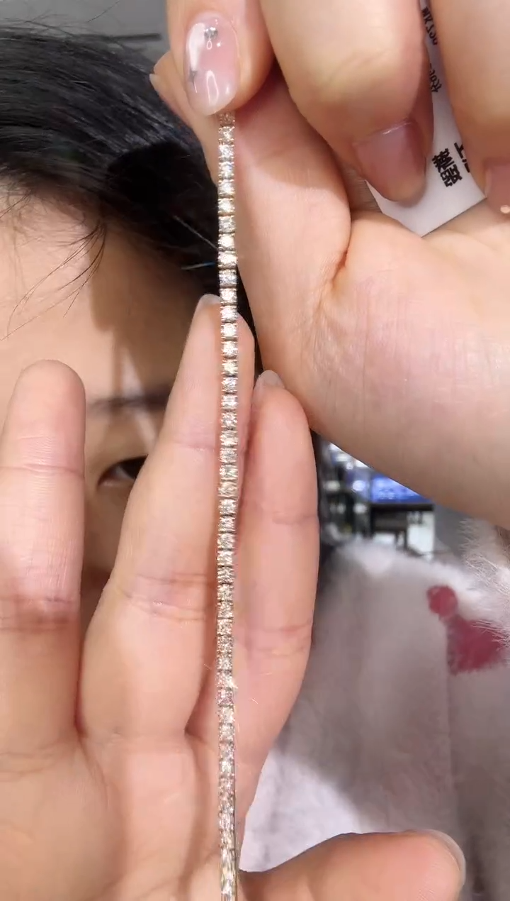 【闪购商品】钻石手链18K金镶嵌玫瑰金满钻