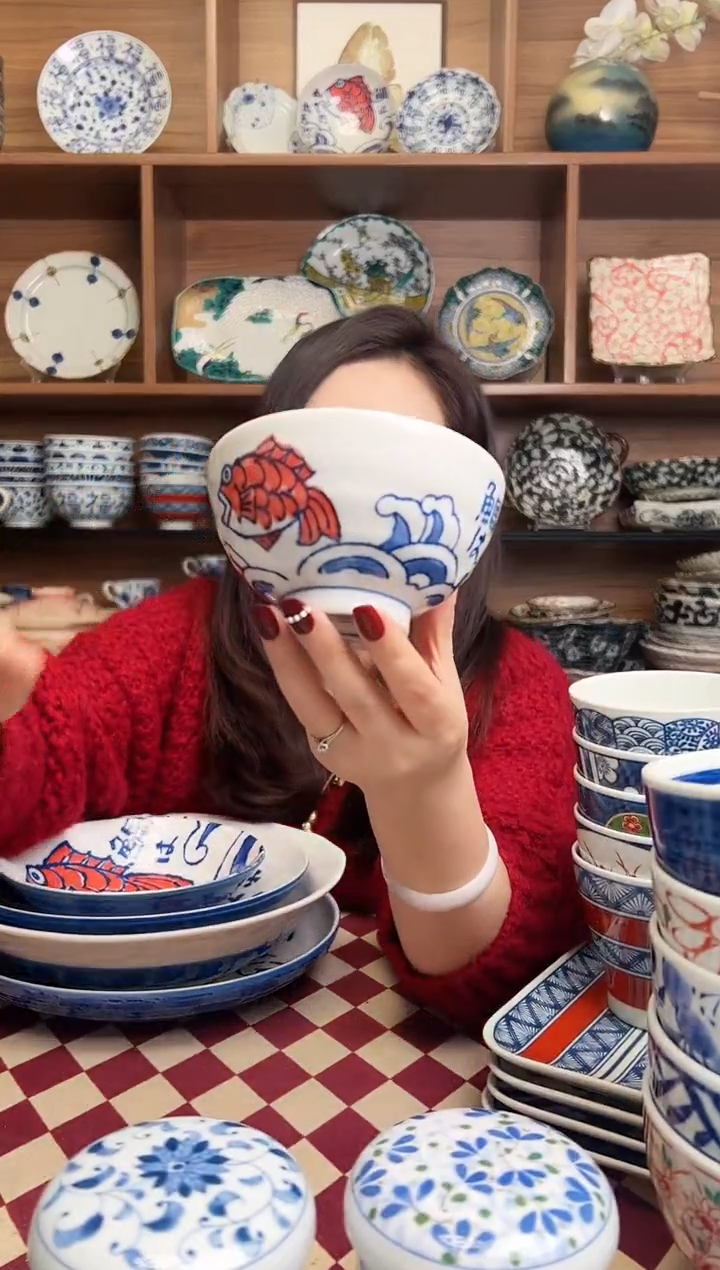 【闪购商品】瓷片西洞窑鲷鱼11.5cm丸型小碗  2只装