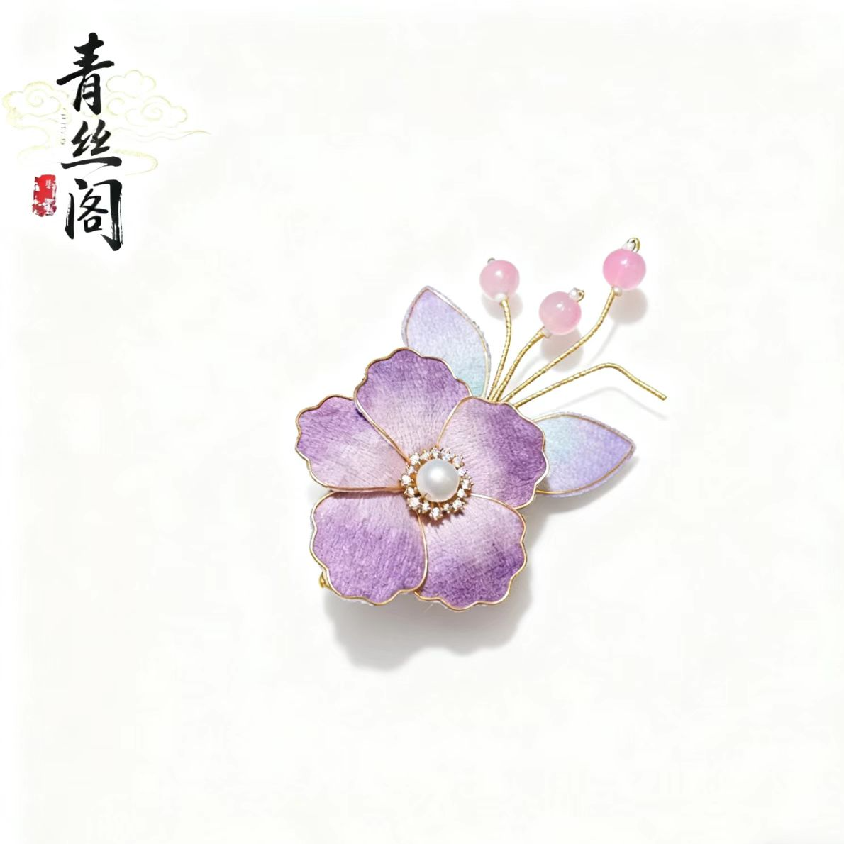 【非遗手作】古风饰品古风发饰绒面发饰古风古装发饰仙气（孤品B690 