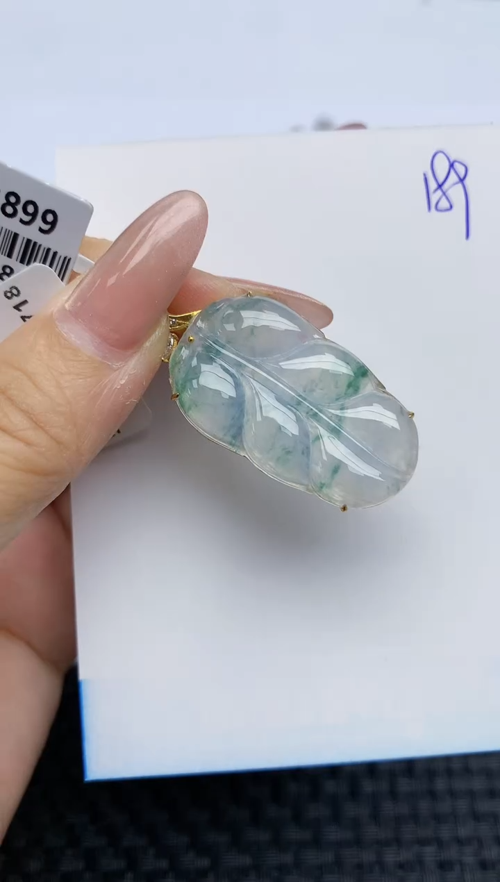 【闪购商品】翡翠颈饰18K金镶嵌天然A货翡翠 189