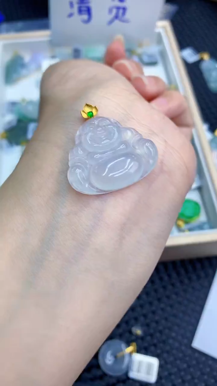 【闪购商品】翡翠颈饰18K金镶嵌            8