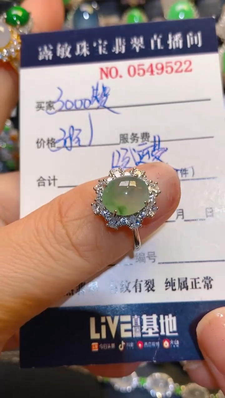 银S925镶嵌翡翠耳饰天然