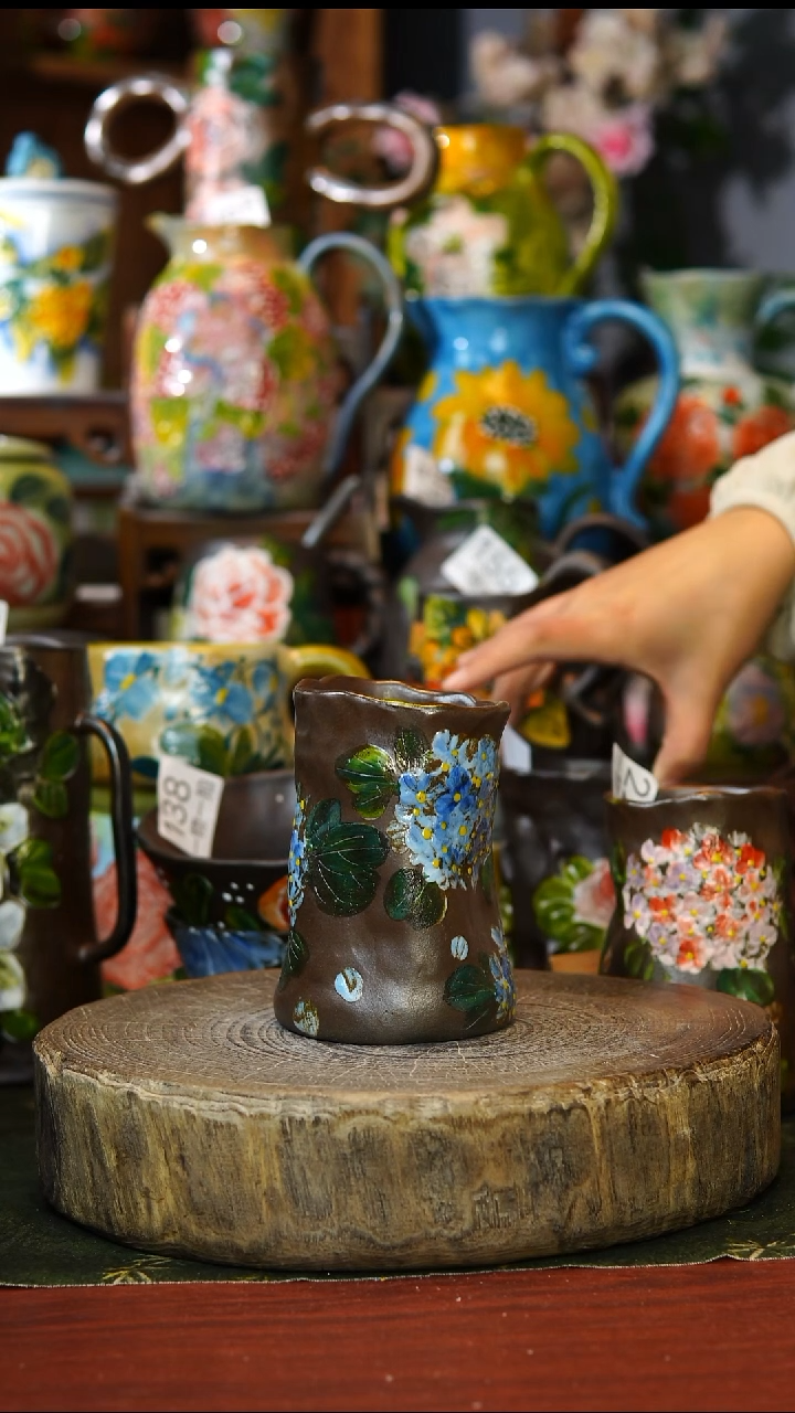 陶瓷221景德镇手工手绘釉下彩