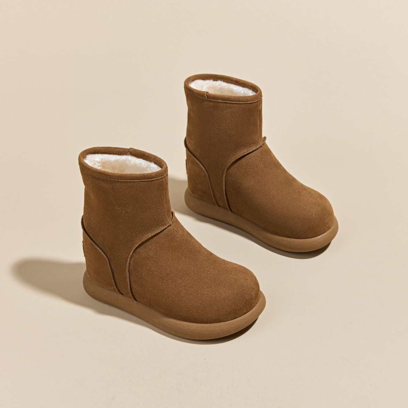 时尚雪地靴冬季法式保暖雪地靴休闲秋冬时尚中筒百搭