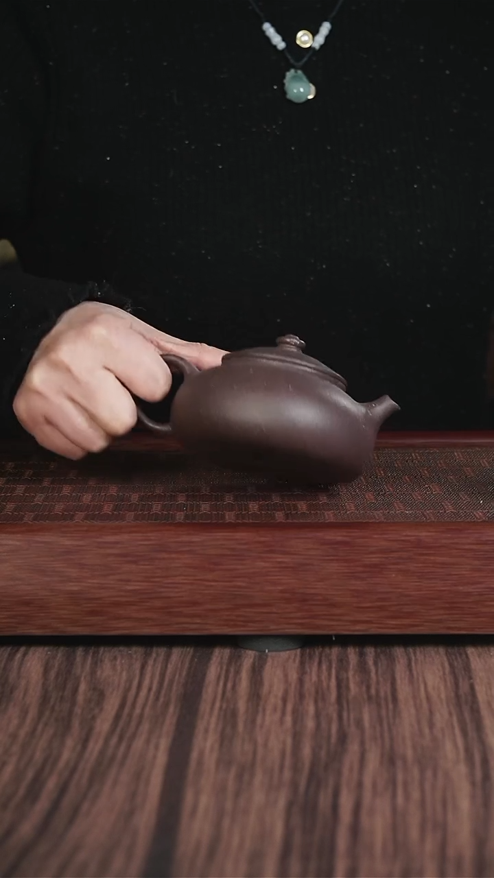 【闪购商品】紫砂茶壶粗砂天青 寒江18