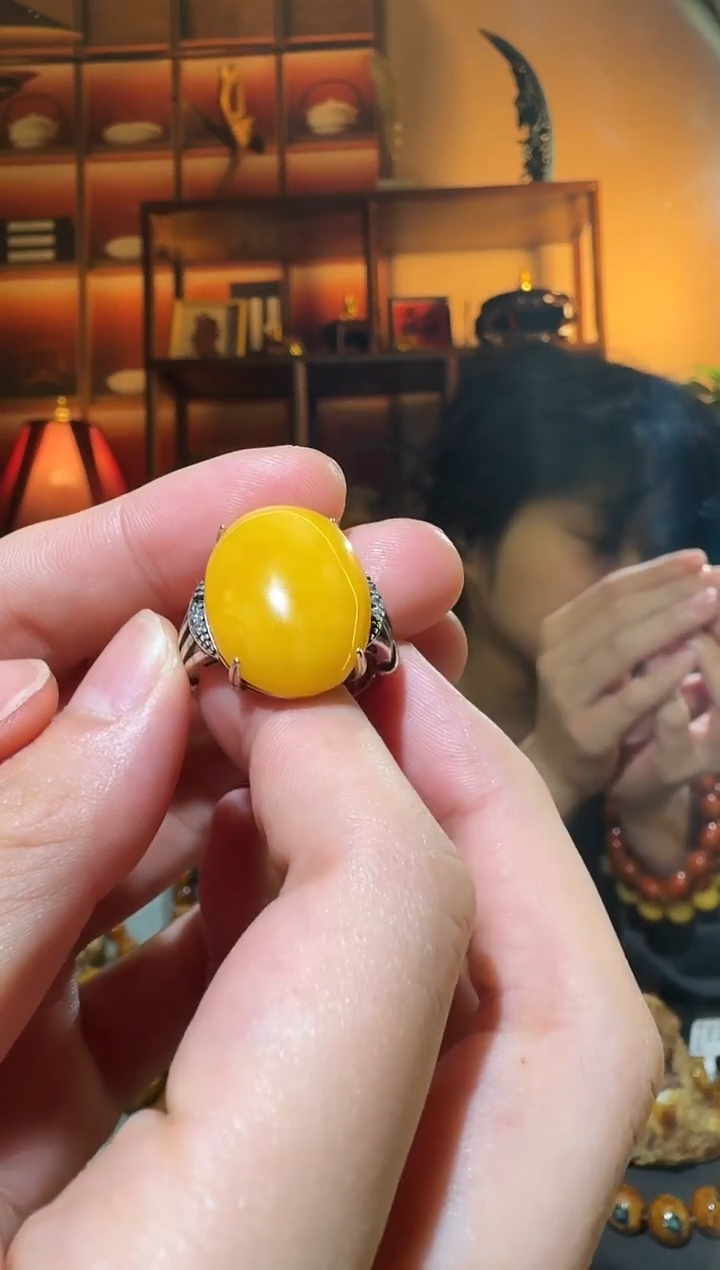 蜜蜡颈饰银S925镶嵌267天然蜜蜡珠宝奇石