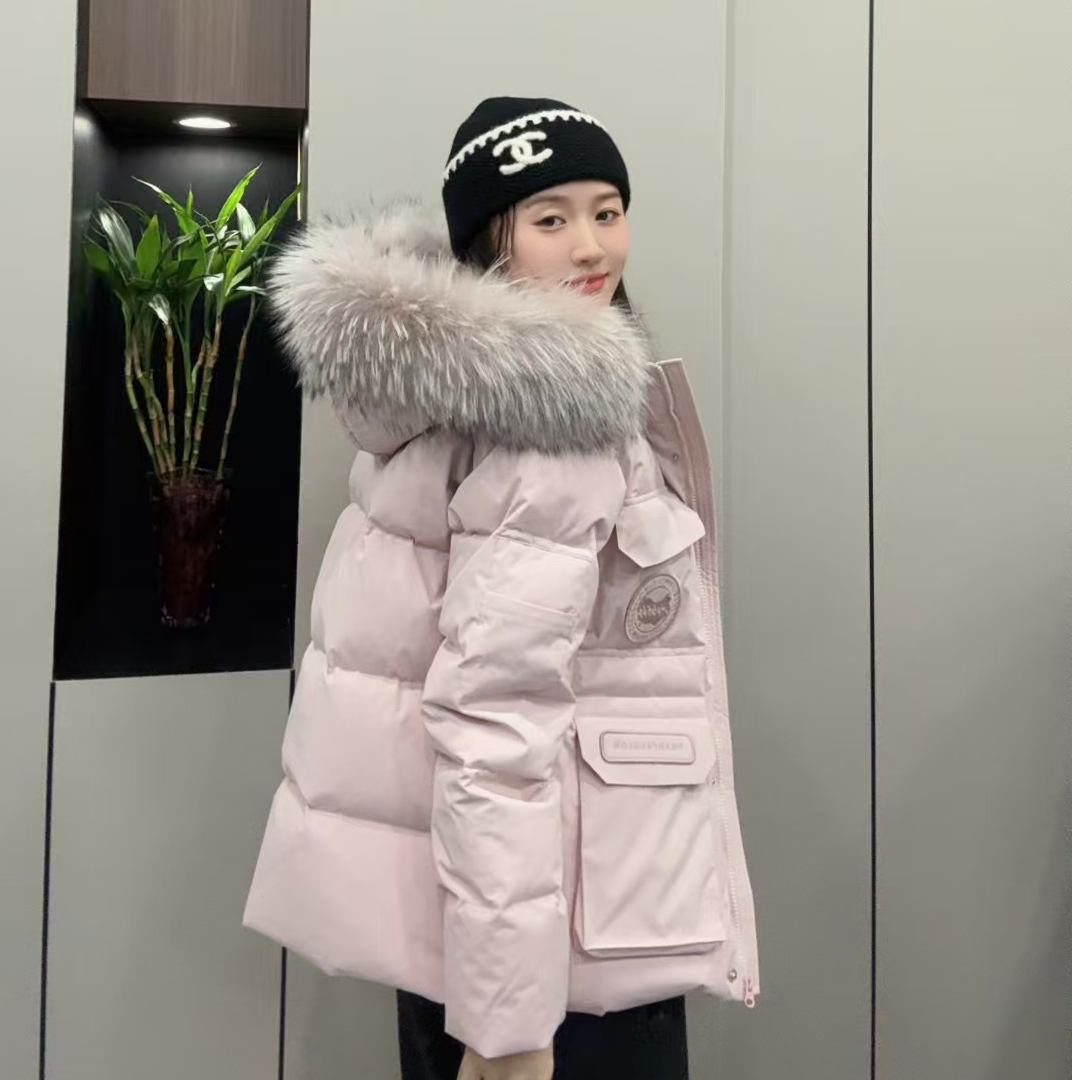 25年新款升级冰岛鹅加厚白鸭绒貉子毛加厚派克服