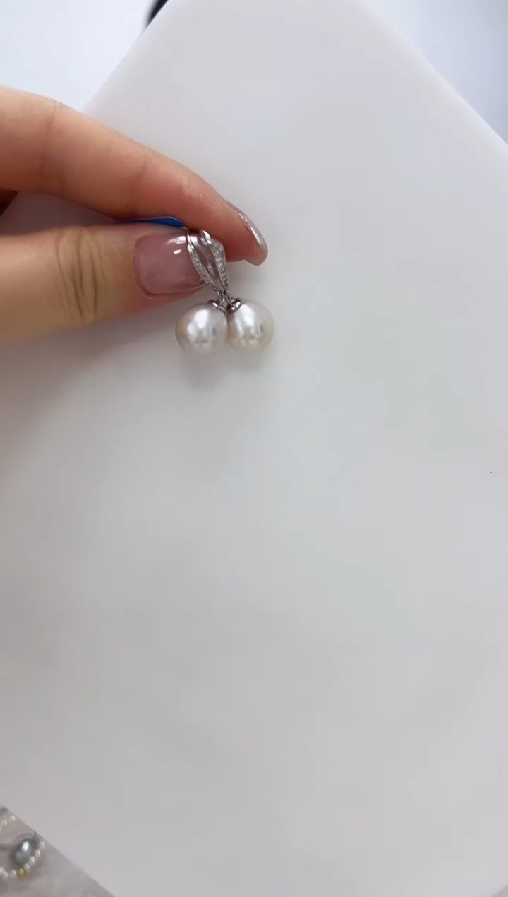 【闪购商品】淡水珍珠DA银S925镶嵌耳钩 B559
