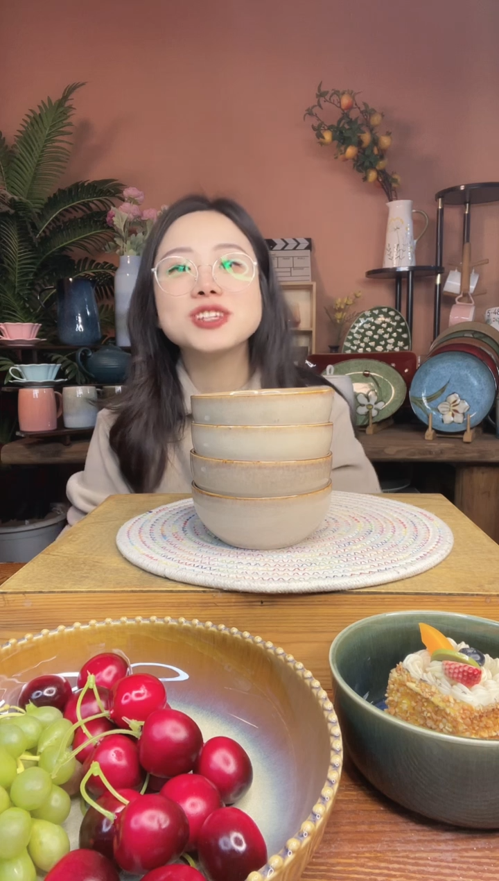 陶瓷4.7英寸黄色米饭碗 4件 微瑕