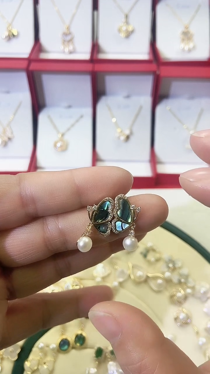 【闪购商品】淡水珍珠耳饰银S925镶嵌1