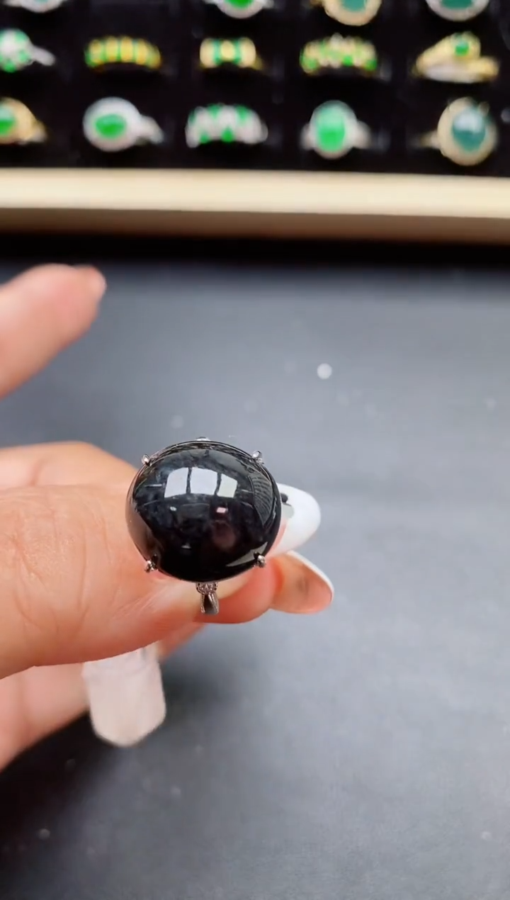 【闪购商品】翡翠银S925镶嵌戒指321321