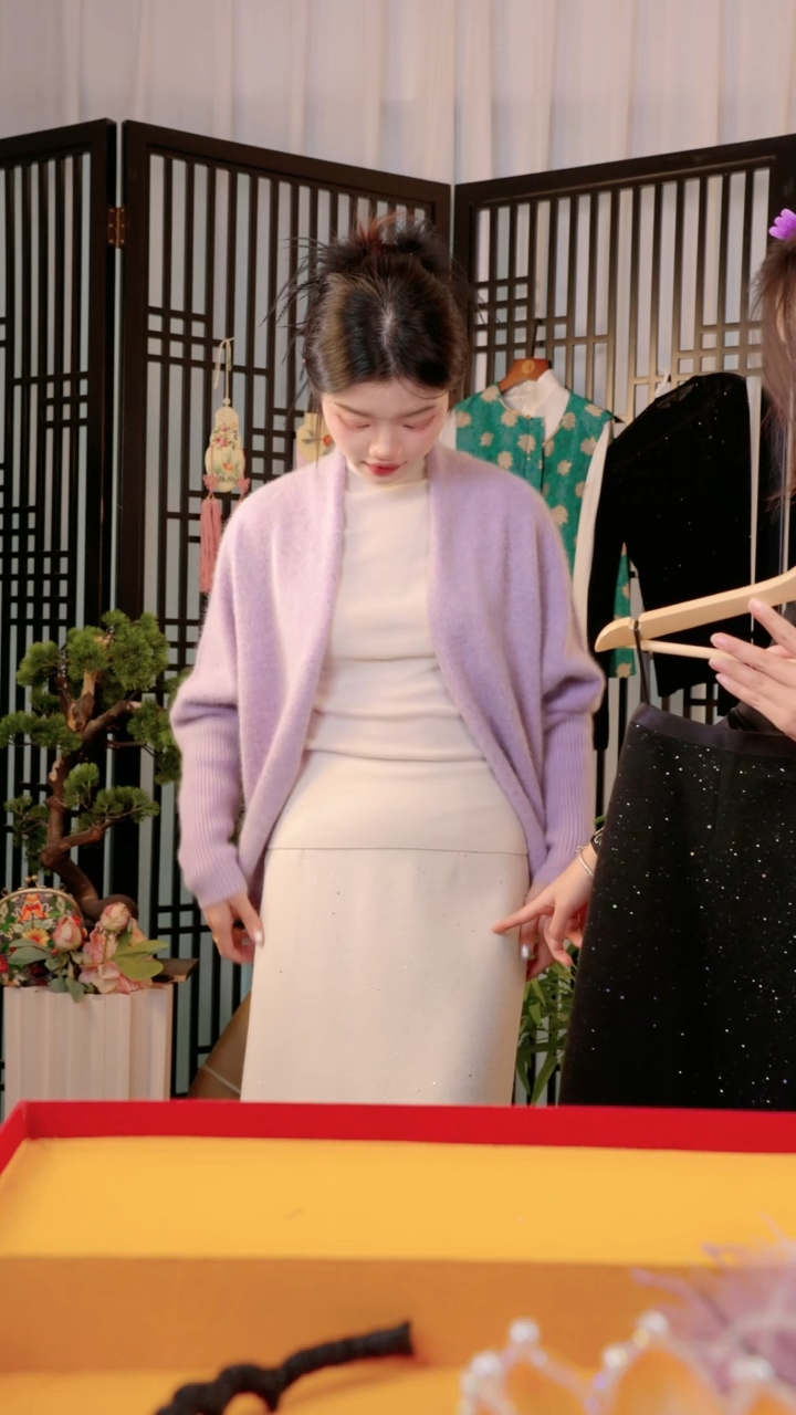 刺绣乖**啦白色S码闪裙非遗苏绣