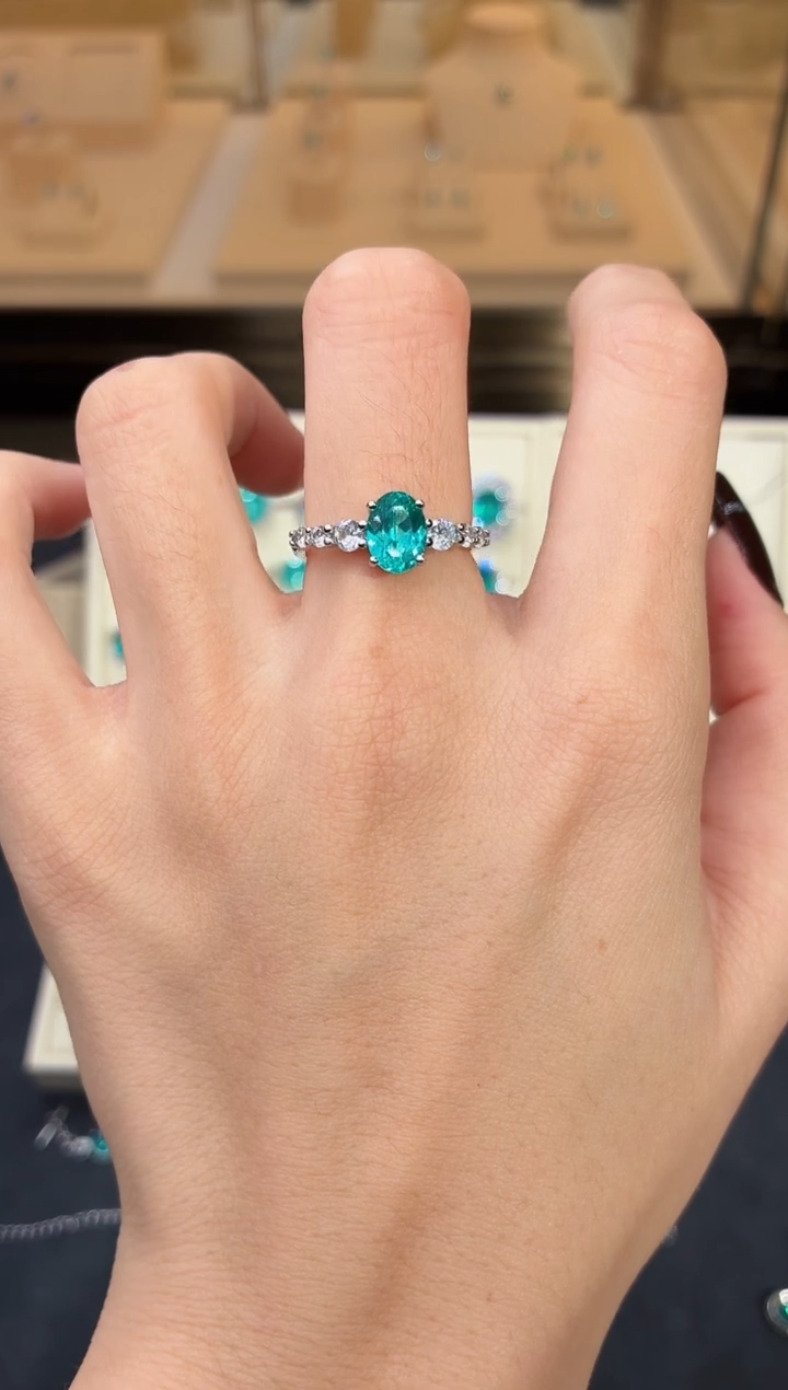 银S925镶嵌戒指碧玺00000