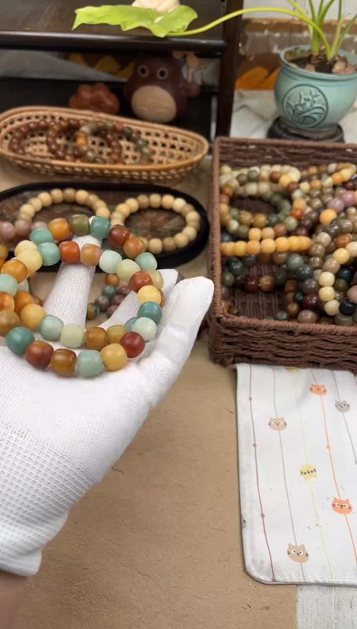 手串菩提根/象牙果a803 卡12.8 干磨莫奈