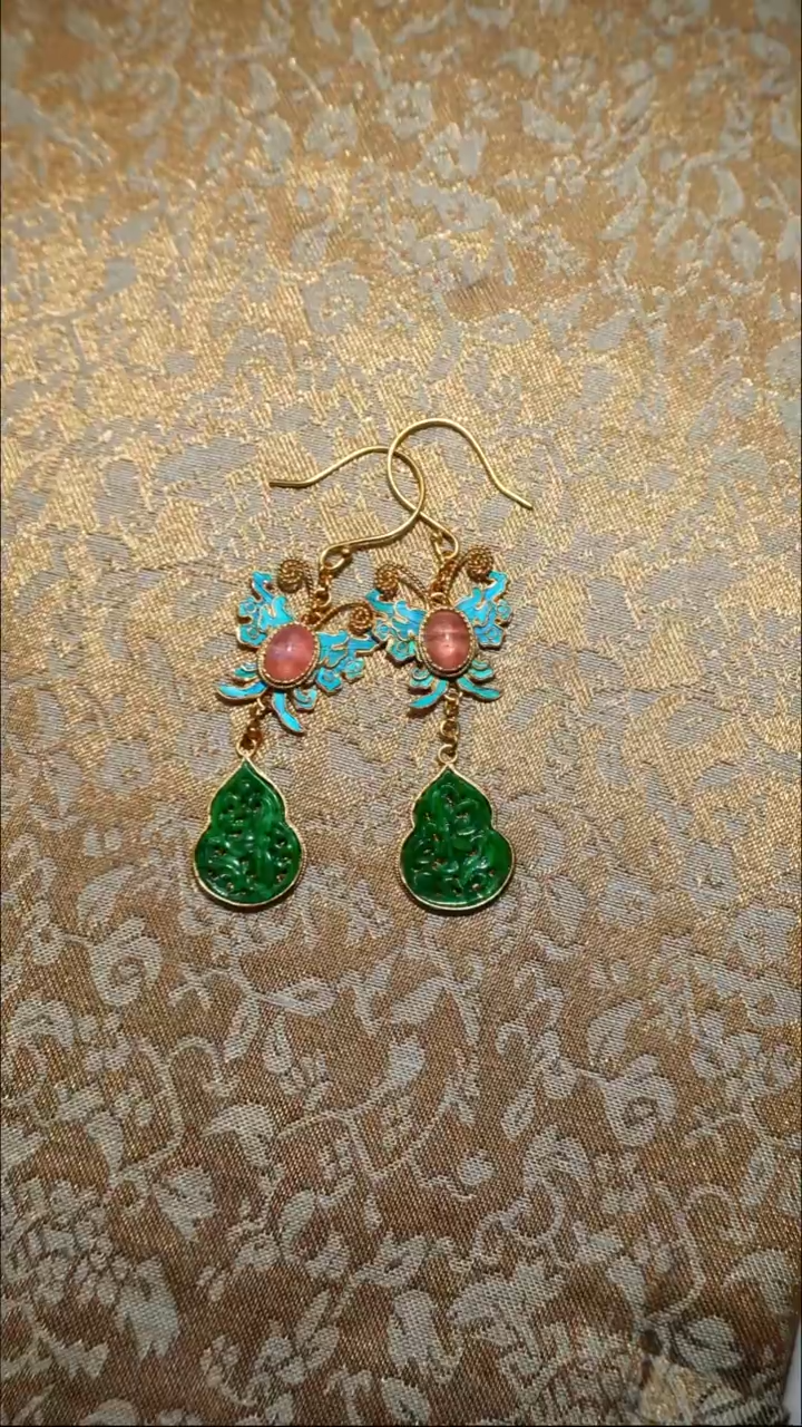 合金翡翠耳饰神**奕耳坠耳坠