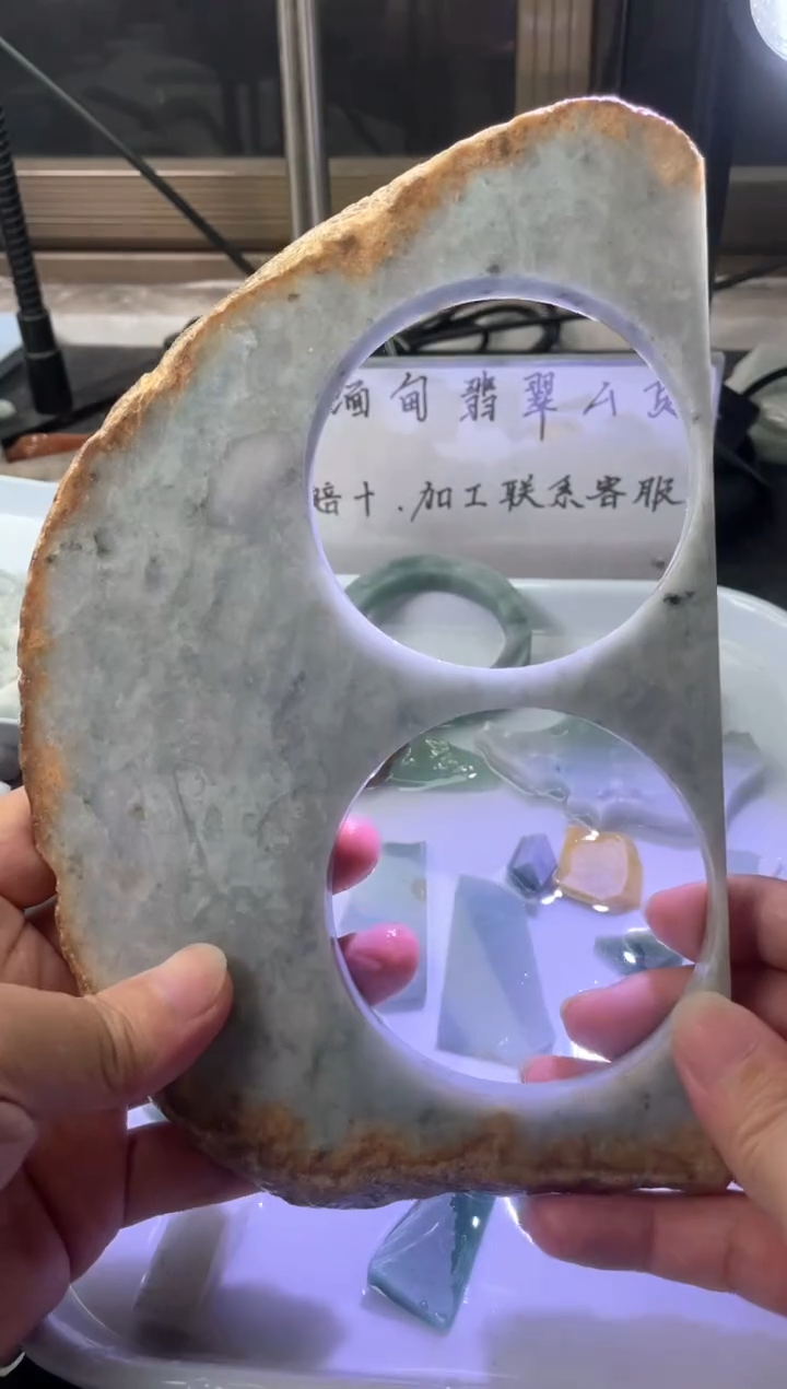 翡翠未镶嵌项链天然缅甸翡翠A货