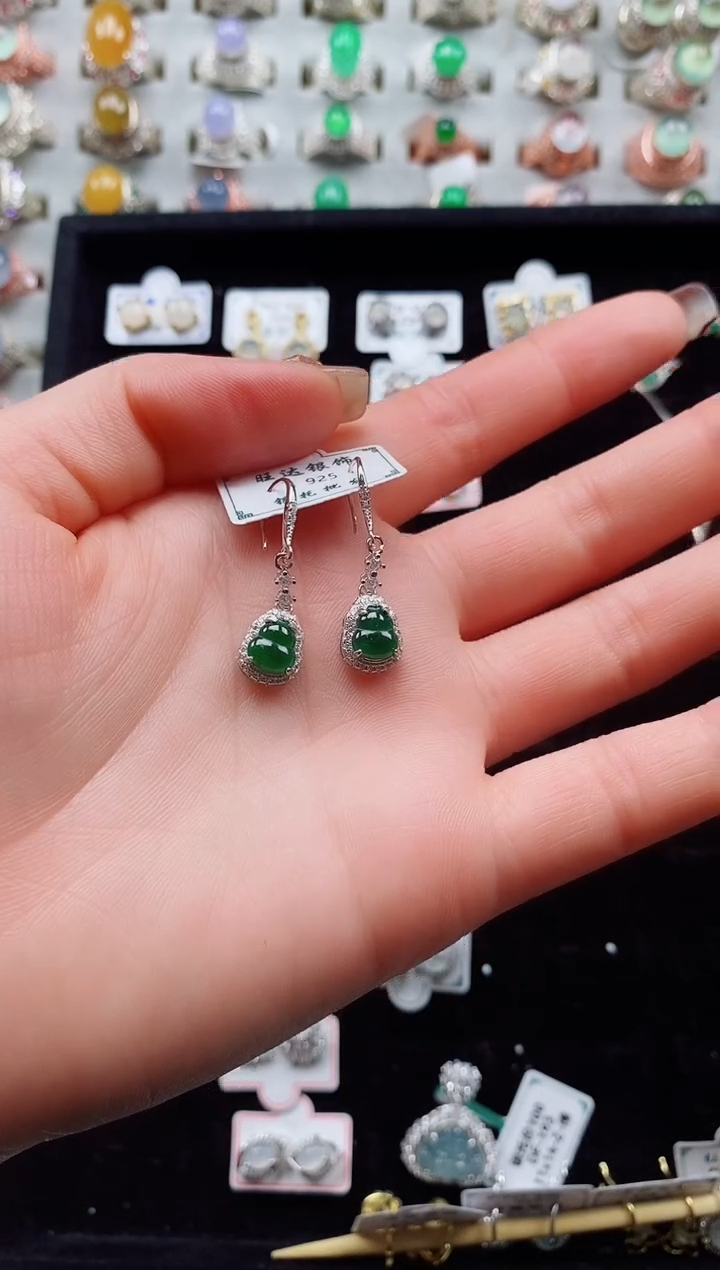 【闪购商品】翡翠戒指银S925镶嵌盘主女戒专场