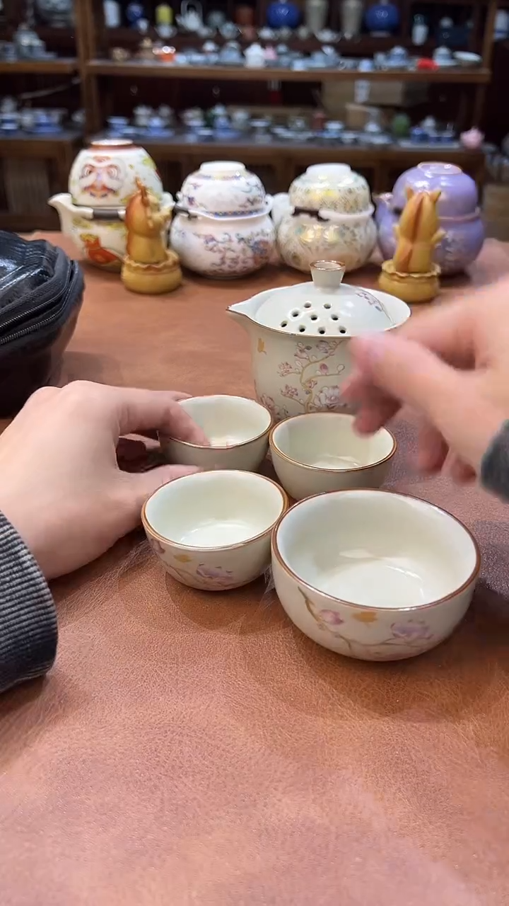 真的很便宜会开片的旅行茶具