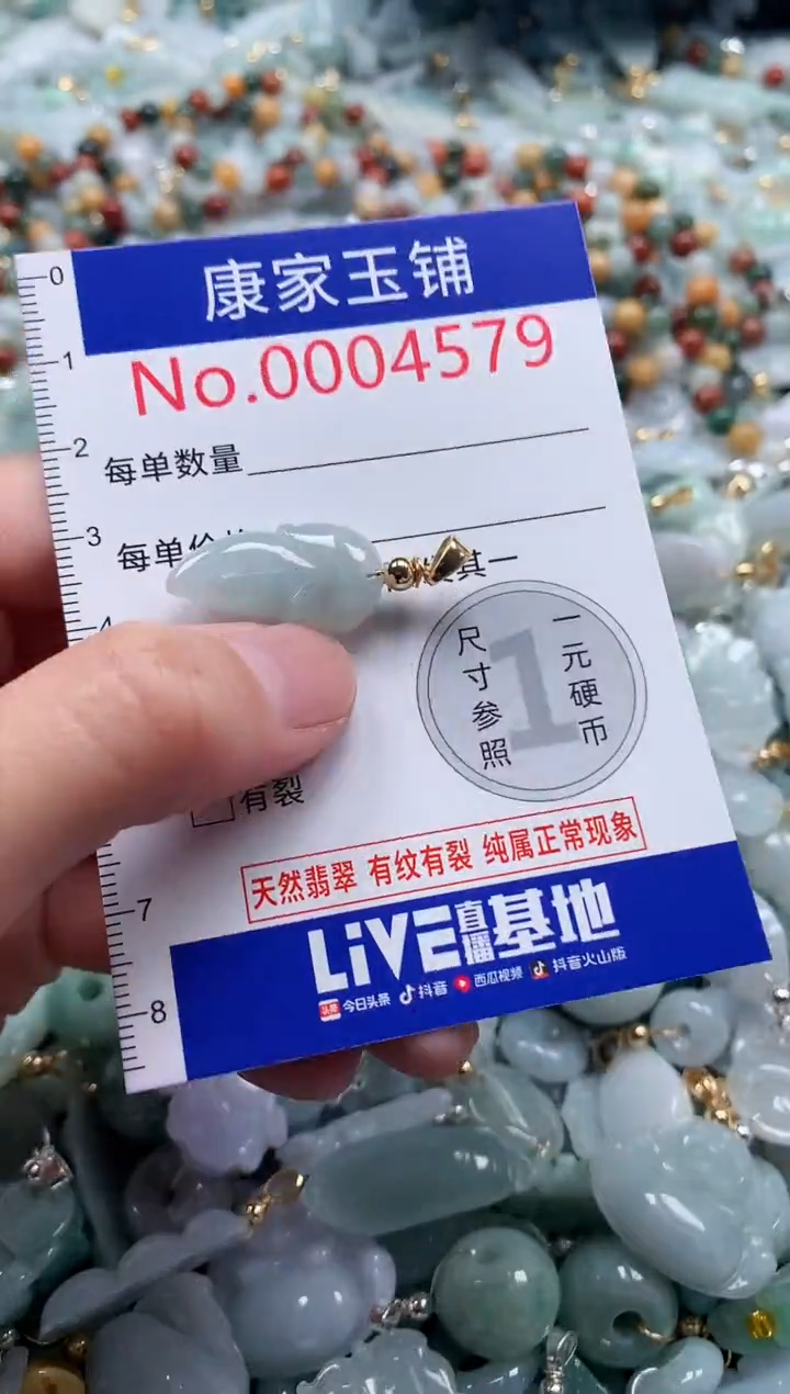 翡翠未镶嵌吊坠(不含链)4579