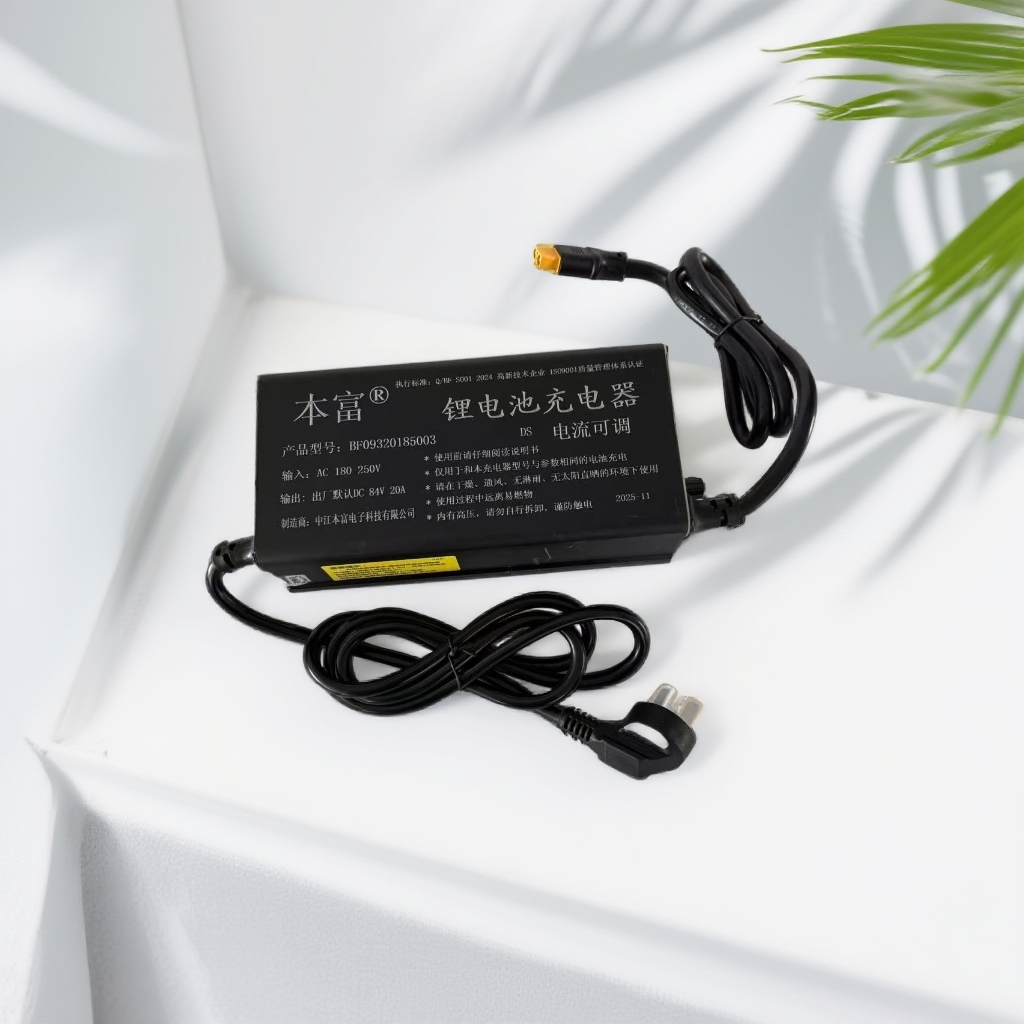 本富电流可手调12/20A大功率数字显示锂电池充电器