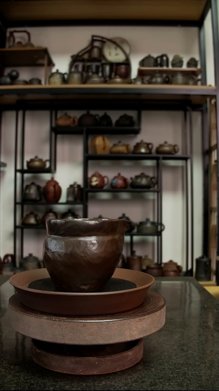 手捏公道杯 推荐容量150毫升 柴烧