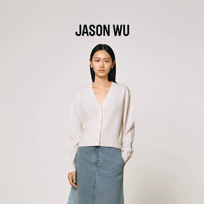 【秋季新品】JASON WU 25年新款羊毛羊绒解构通勤宽松上衣开衫女