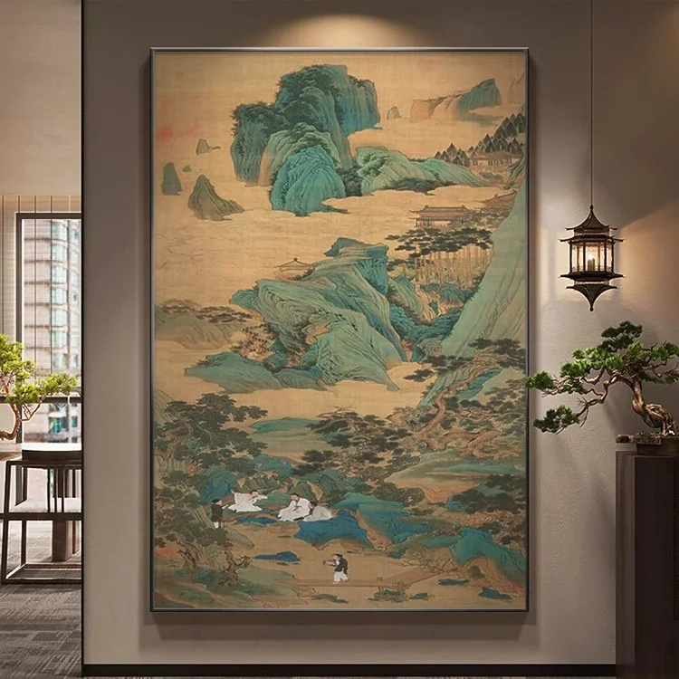 代拍链接！新中式古典山水画手工画