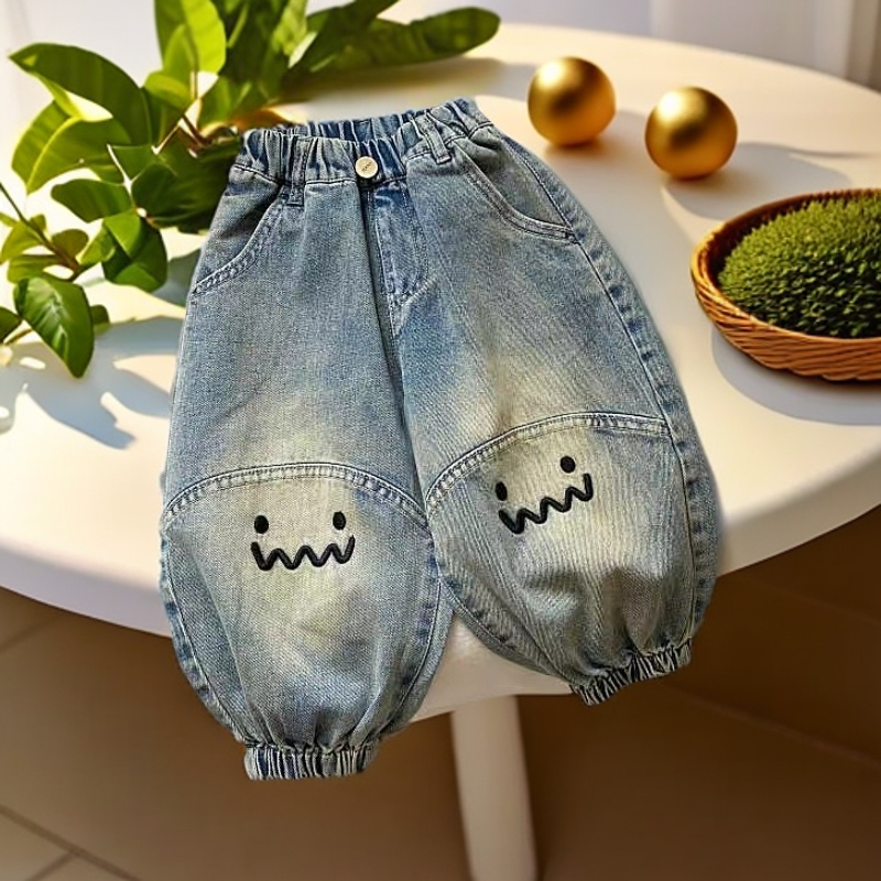 男童牛仔裤春秋季新款儿童洋气韩版休闲束脚裤中小童宝宝春款长裤