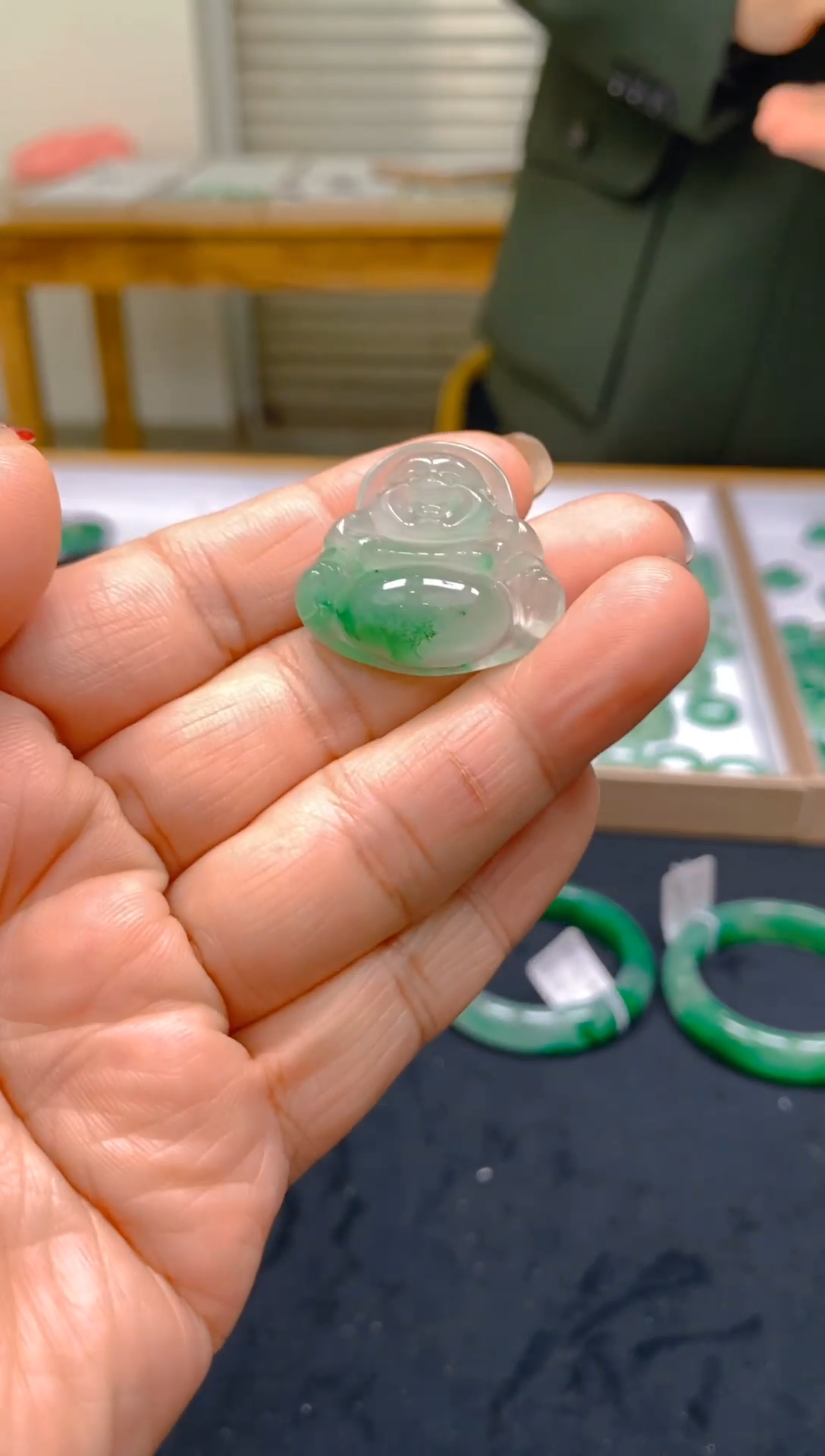 【闪购商品】石英质玉颈饰未镶嵌冰美人非洲翠，官方质检发货018