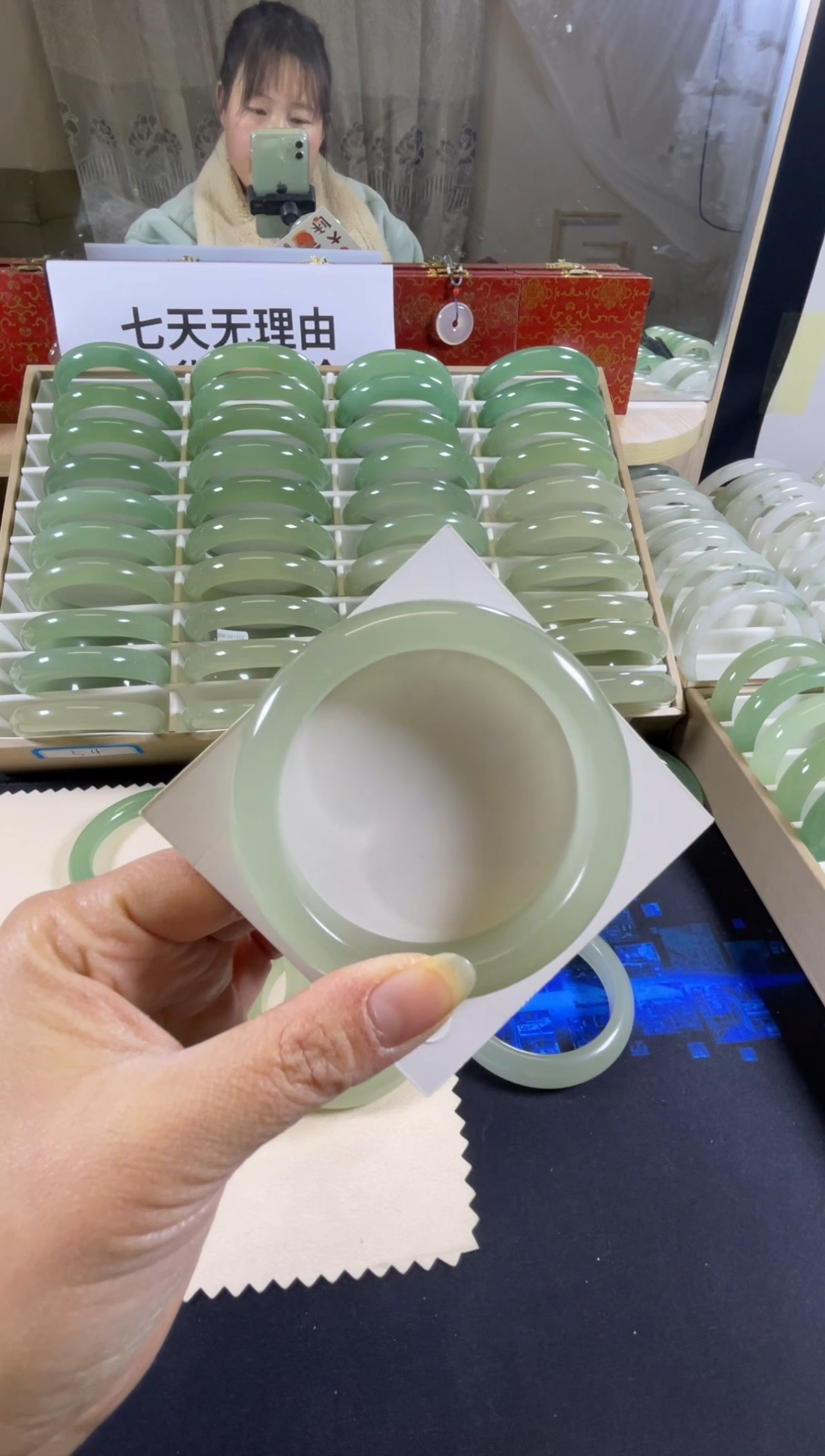未镶嵌手镯东陵石56圈