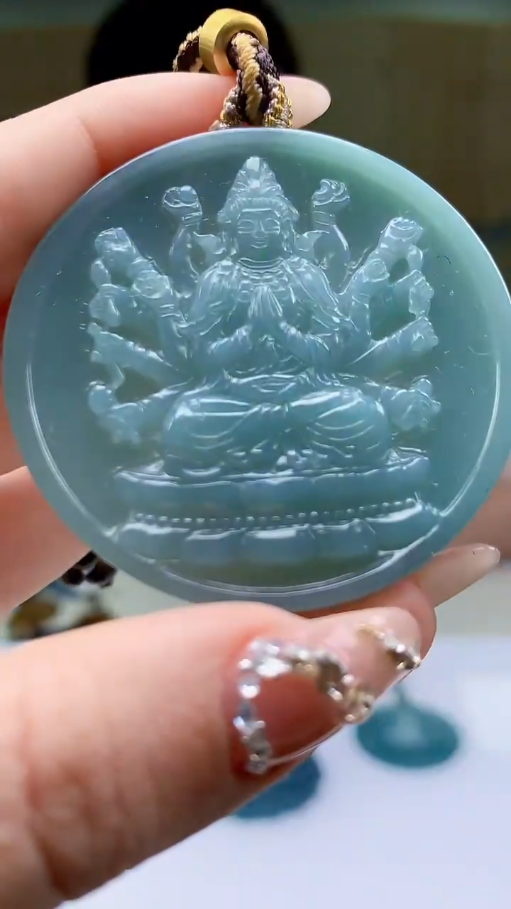 【闪购商品】定制翡翠未镶嵌4990ty-毛货挂件174