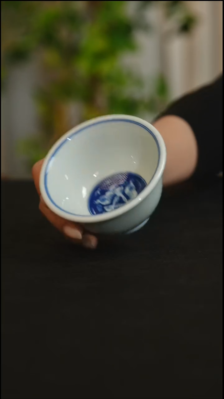 杯子瓷三兔共耳压手100cc