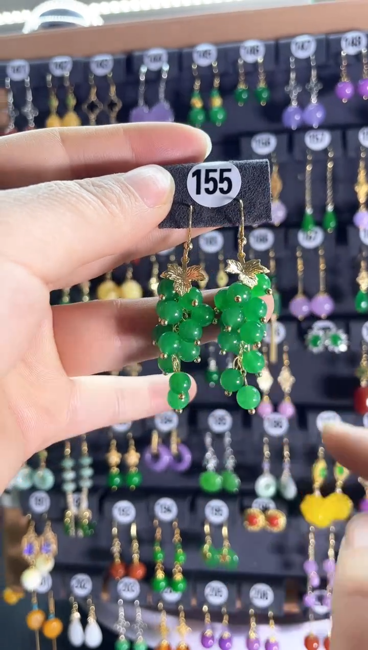【闪购商品】翡翠耳饰银S925镶嵌155...