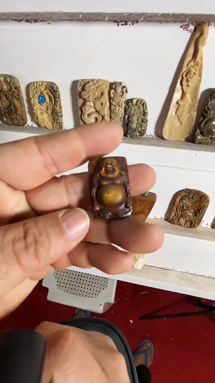 泥塑小把玩件摆件