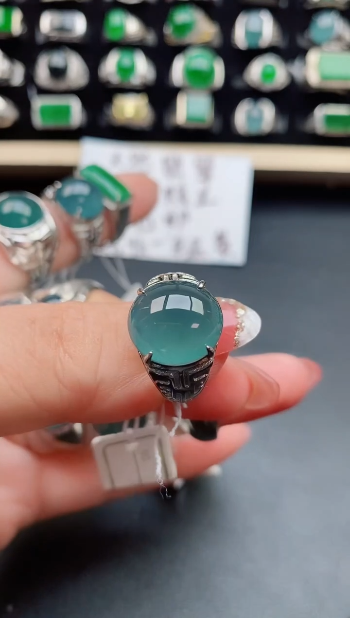 【闪购商品】翡翠戒指银S925镶嵌212121