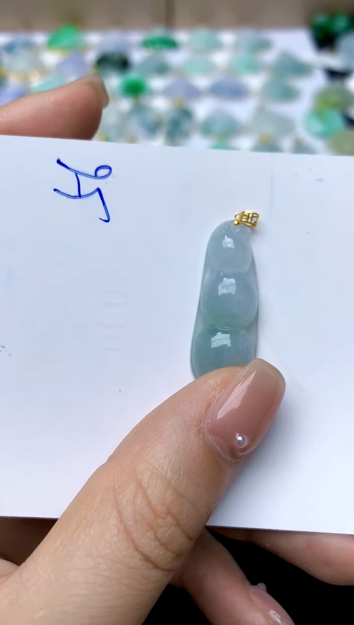 【闪购商品】翡翠颈饰18K金镶嵌56天然A货翡翠